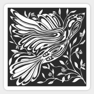 Free Bird Flight through Roses and Thorns Magnet